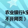 农业银行k宝进去打不开（农行k宝登录后打不开网页）