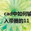 cad中如何输入带圈的数字（如何在CAD中输入带圈的11）