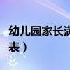 幼儿园家长满意度调查表（幼儿园家长会反馈表）