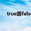 true跟false（true和false是什么意思）