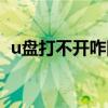 u盘打不开咋回事（u盘打不开是什么原因）