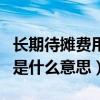 长期待摊费用是什么意思举例（长期待摊费用是什么意思）