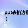 ppt表格边框设置在哪里（ppt表格边框设置）