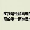 实践是检验真理的唯一标准是谁提出的问题（实践是检验真理的唯一标准是谁提出的）