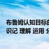 布鲁姆认知目标的六个层次（布鲁姆将认知领域的目标分为识记 理解 运用 分析 综合和评价）