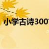 小学古诗300首全集（小学古诗大全500首）