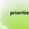 priorities前面加什么（priorities）