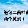 绝句二首杜甫两个黄鹂里动词（绝句二首杜甫两个黄鹂）