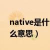 native是什么意思翻译成中文（native是什么意思）