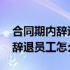 合同期内辞退员工怎么赔偿2020（合同期内辞退员工怎么赔偿）