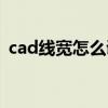 cad线宽怎么调完不变（cad线宽怎么改不）