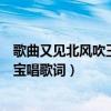 歌曲又见北风吹王二妮胡大亮演唱（又见北风吹王二妮和阿宝唱歌词）