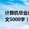 计算机毕业论文5000字本科（计算机毕业论文5000字）