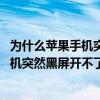 为什么苹果手机突然黑屏了 开不了机怎么办（为什么苹果手机突然黑屏开不了机）