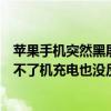 苹果手机突然黑屏无法开机充不进电（苹果手机突然黑屏开不了机充电也没反应怎么办）