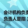 会计机构负责人是指财务负责人吗（会计机构负责人是指）