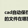 cad自动保存的文件怎么打开（cad自动保存的文件在哪里）