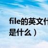 file的英文什么意思（file name的中文意思是什么）