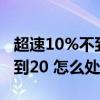 超速10%不到20%扣分吗罚款吗（超速10 不到20 怎么处罚扣几分）