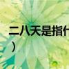 二八天是指什么天气（二八天指的是什么季节）