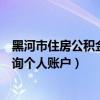 黑河市住房公积金查询个人账户信息（黑河市住房公积金查询个人账户）