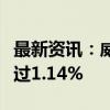 最新资讯：威派格：股东拟减持公司股份不超过1.14%