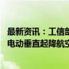 最新资讯：工信部：扎实推进低空产业高质量发展 积极发展电动垂直起降航空器等新兴产业和未来产业