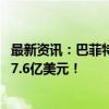 最新资讯：巴菲特真要清仓美银？本周又连抛三日 累计套现7.6亿美元！