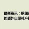 最新资讯：欧佩克表示：八个成员国已同意将每日220万桶的额外自愿减产措施推迟两个月