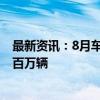 最新资讯：8月车市环比回暖同比仍下降 新能源车月销首超百万辆