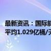 最新资讯：国际能源署：将2024年石油总供应量预测维持在平均1.029亿桶/天