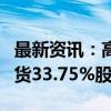 最新资讯：高新发展：控股子公司转让倍特期货33.75%股权