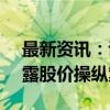 最新资讯：证监会重拳出击！1.67亿罚单揭露股价操纵案细节