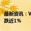 最新资讯：WTI原油日内跌超1% 布伦特原油跌近1%