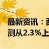 最新资讯：西班牙央行将2024年GDP增长预测从2.3%上调至2.8%