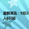 最新资讯：9月23日龙虎榜：1.73亿抢筹法本信息 机构净买入6只股