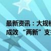 最新资讯：大规模设备更新和消费品以旧换新逐步取得明显成效 “两新”支持政策全面启动