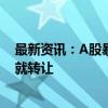 最新资讯：A股暴涨、大额存单不香了？有投资者买入次日就转让