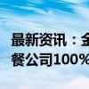 最新资讯：金陵饭店：全资子公司收购金陵快餐公司100%股权