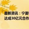 最新资讯：宁夏银川举办重点产业供需对接活动 38家企业达成30亿元合作意向