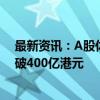 最新资讯：A股休市买平替？南方东英恒生科技指数ETF突破400亿港元