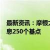 最新资讯：摩根大通：预计土耳其央行将在25年1月首次降息250个基点