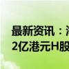 最新资讯：海尔智家：被摩根大通减持约1.62亿港元H股