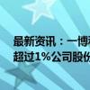 最新资讯：一博科技：持股5%以上股东领誉基石拟减持不超过1%公司股份