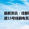 最新资讯：佳都科技：联合体预中标13.65亿元重庆轨道交通15号线弱电系统工程项目