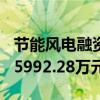 节能风电融资融券数据显示6月23日融资买入5992.28万元